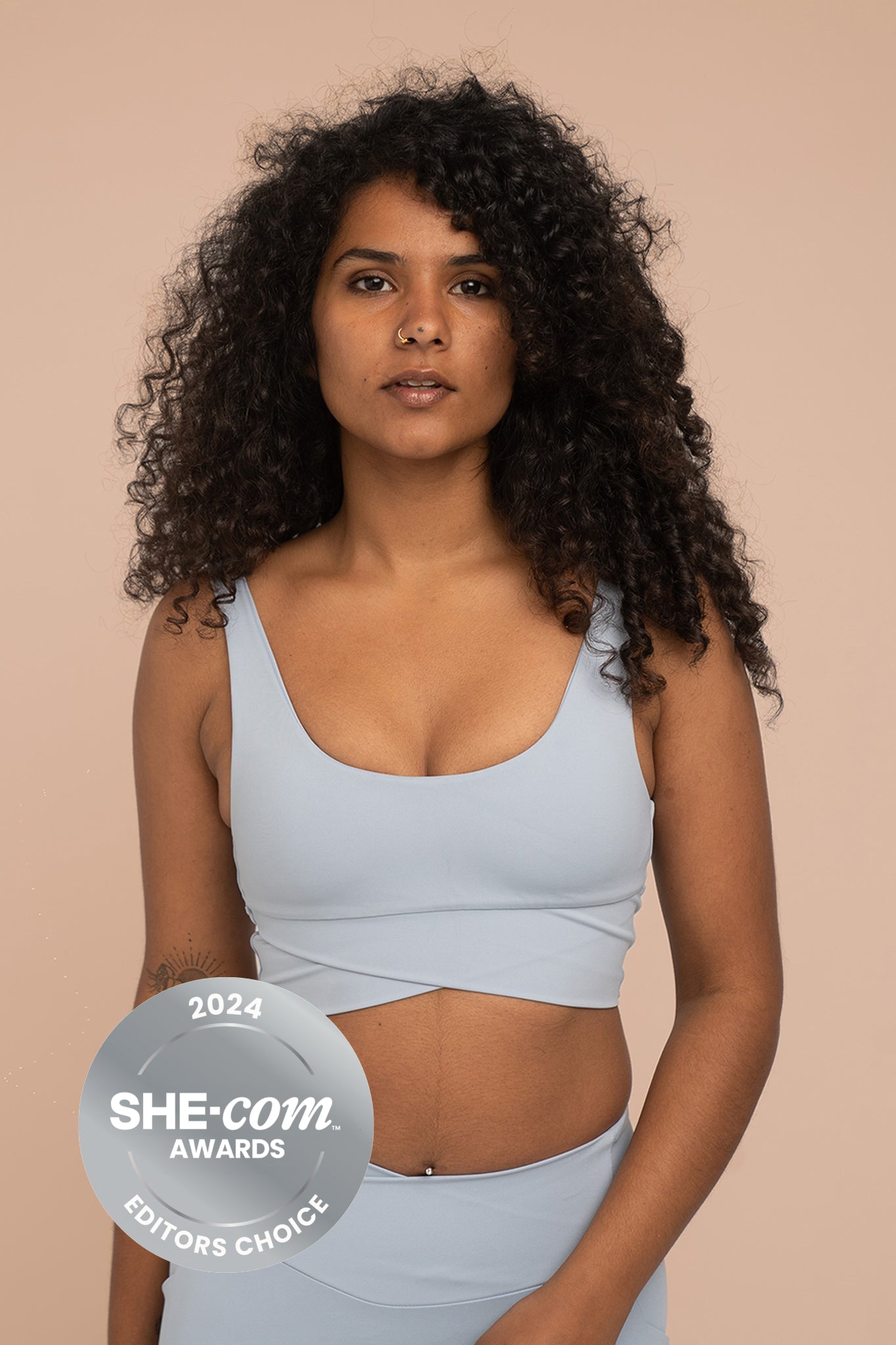 Ava Crossover / V Back Bra - Sky