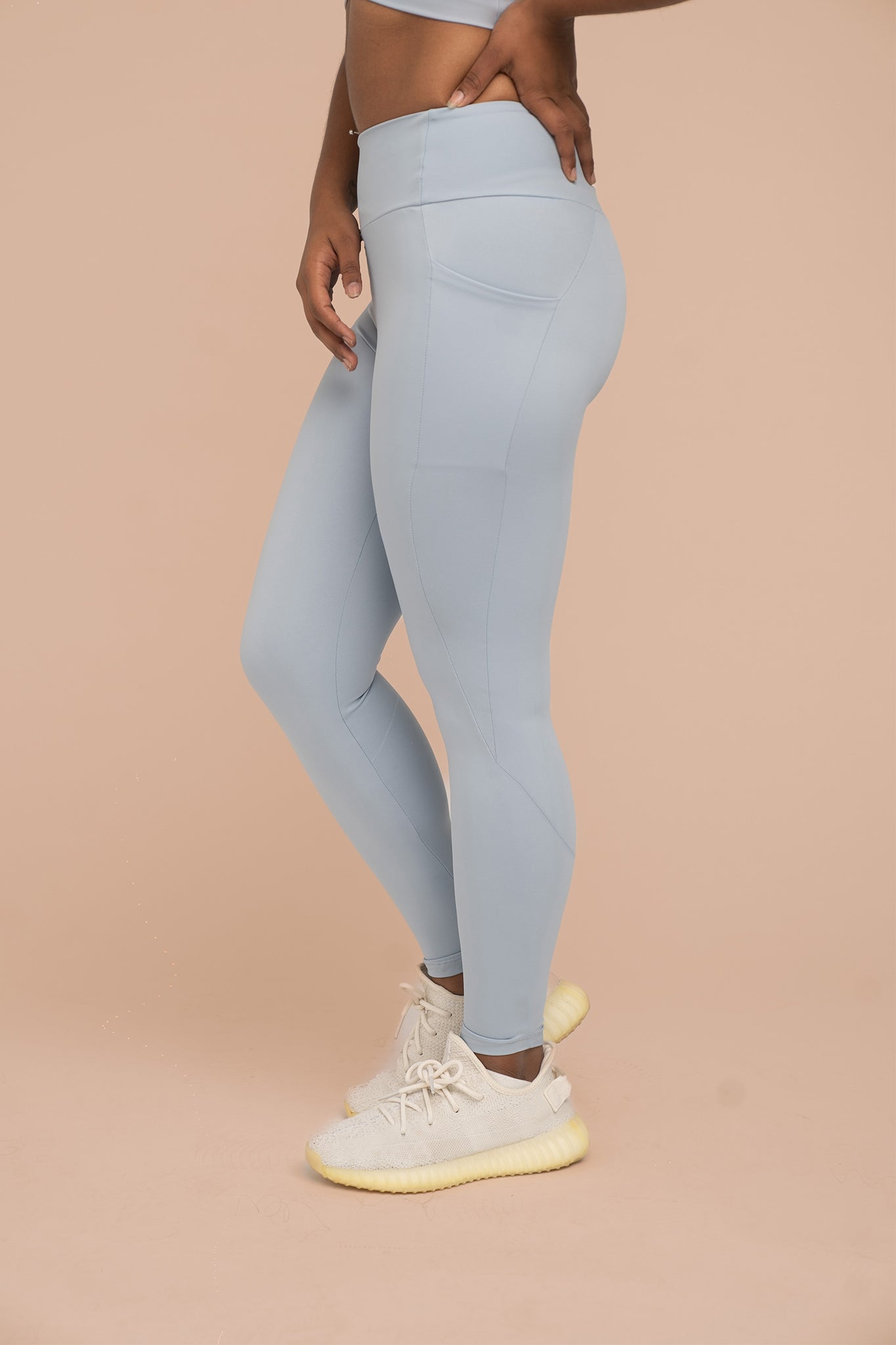 Compressive High-Rise Legging with Pockets - Sky