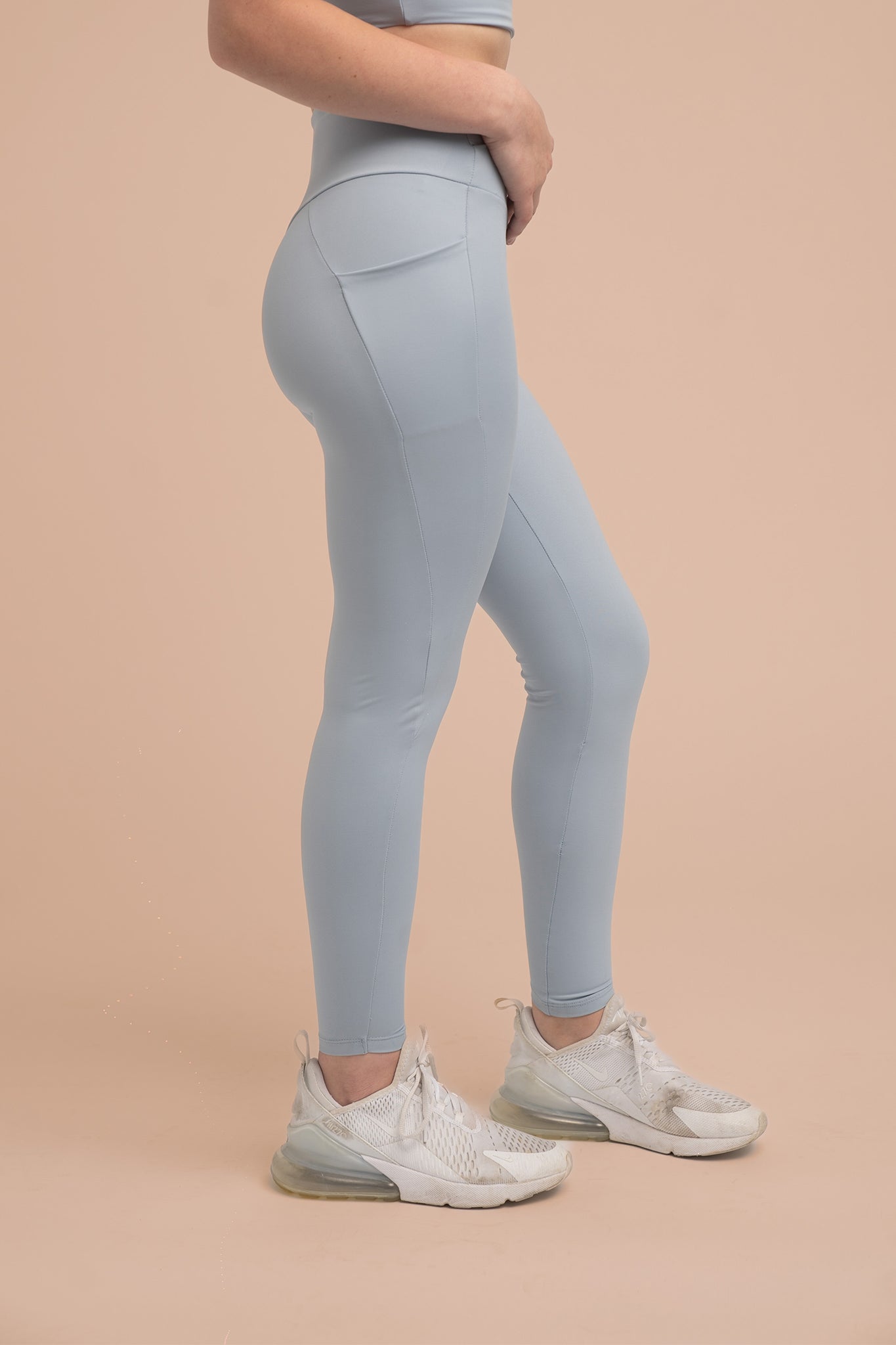 Compressive Wrap Legging with Pockets - Sky