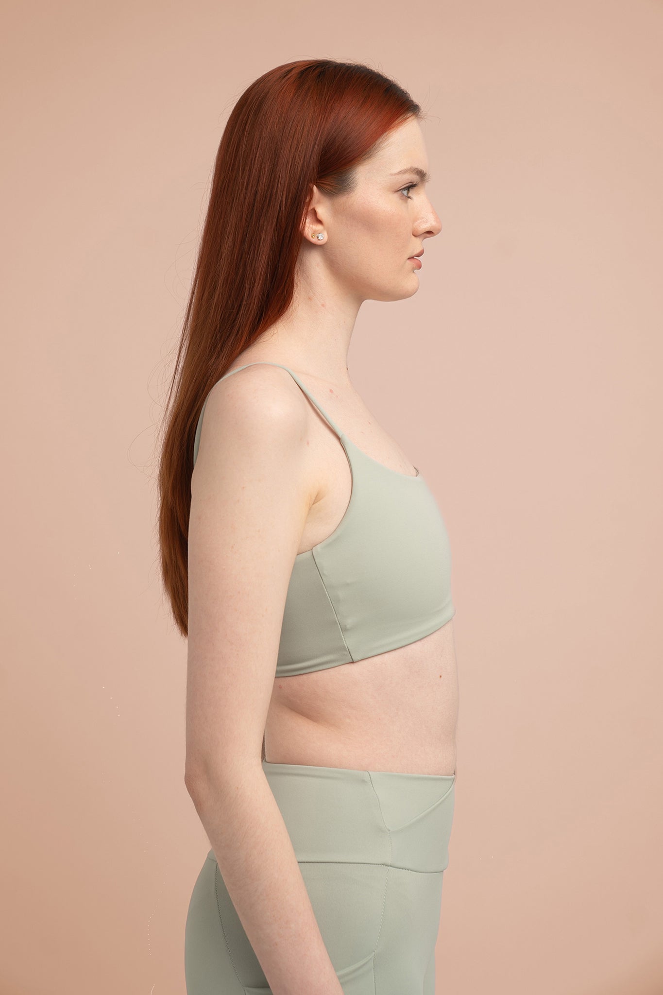 Cora Scoopneck / X Back Bra - Pistachio