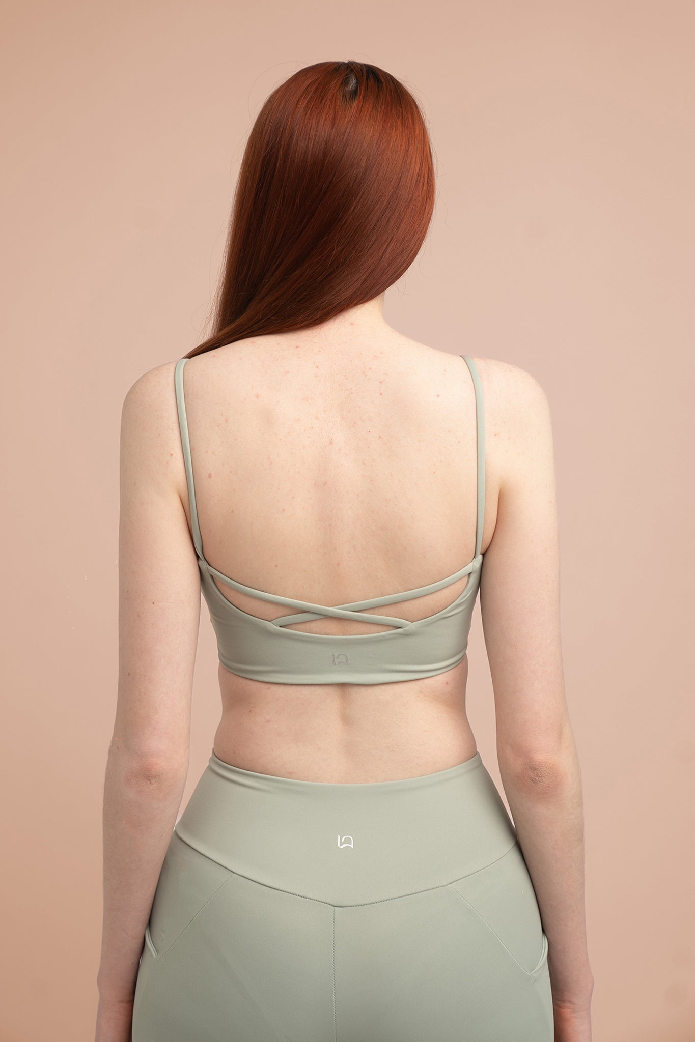 Cora Scoopneck / X Back Bra - Pistachio