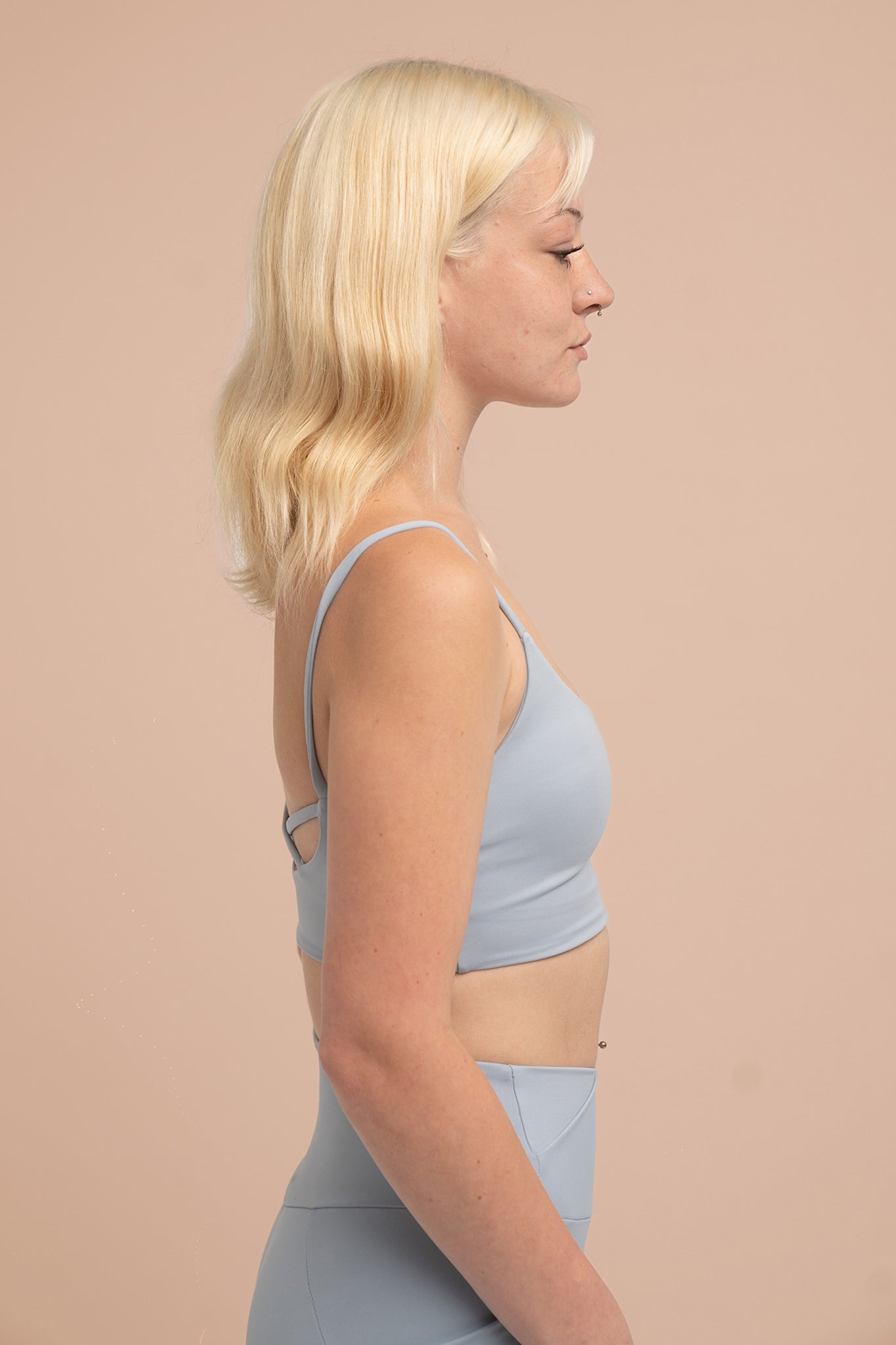 Cora Scoopneck / X Back Bra - Sky