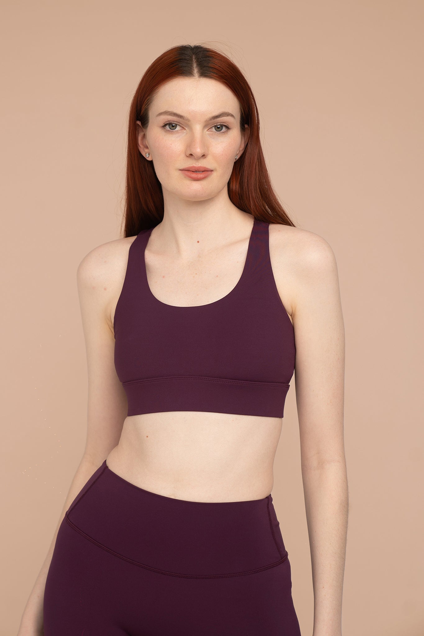 Heather Racerback Bra - Beetroot