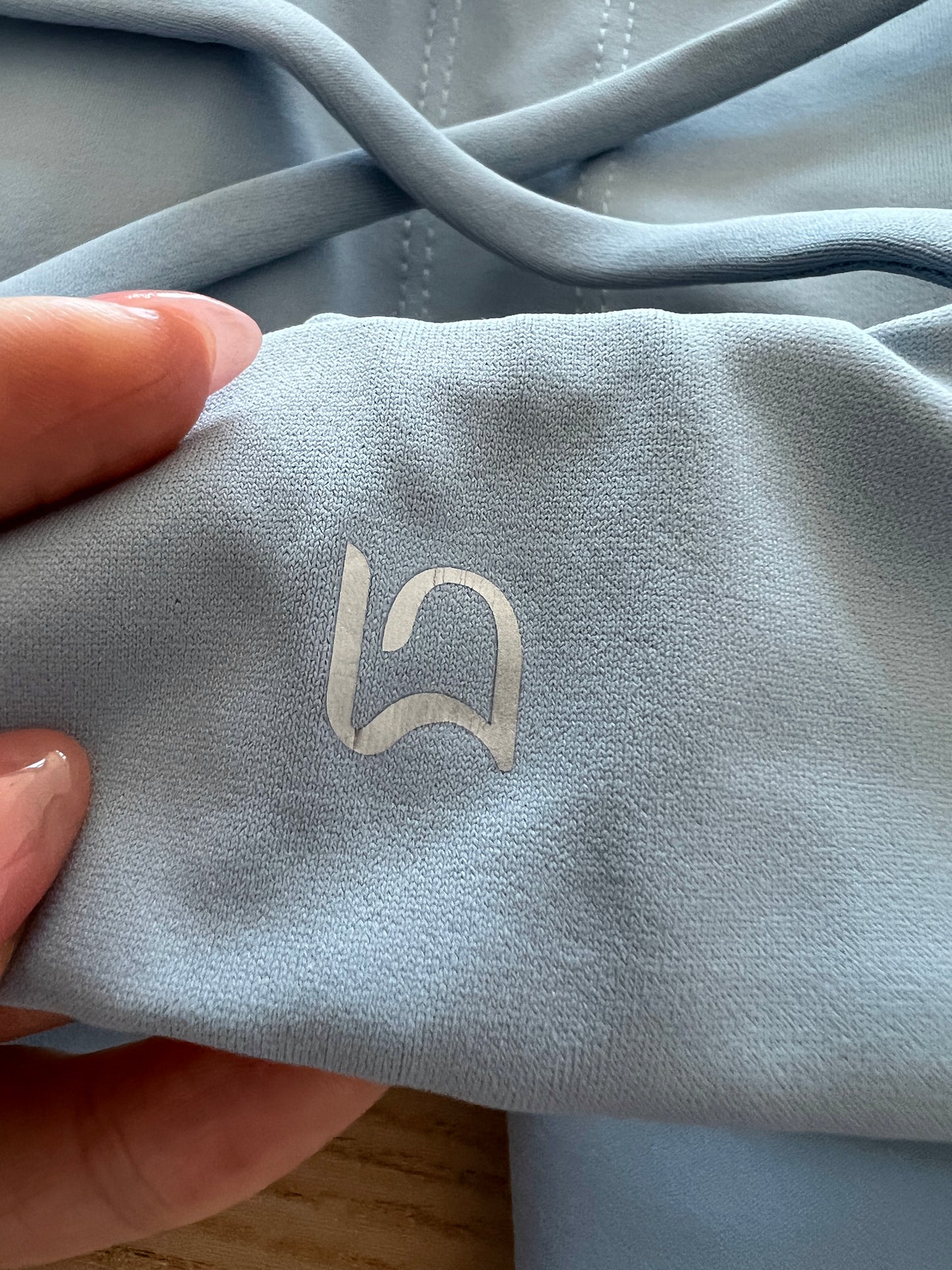 LUNIES: Cora Scoopneck / X Back Bra - Sky