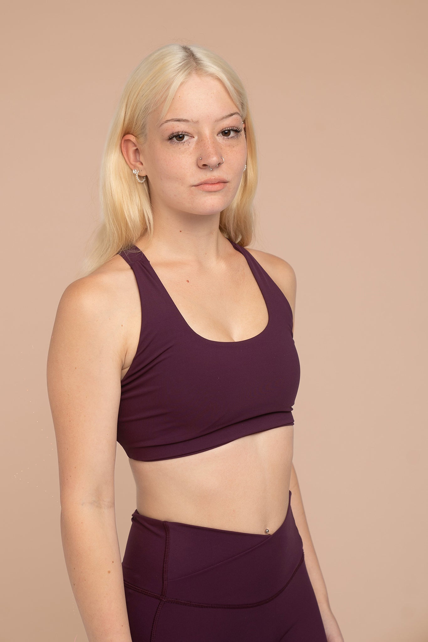 Millie Crossback Bra - Beetroot
