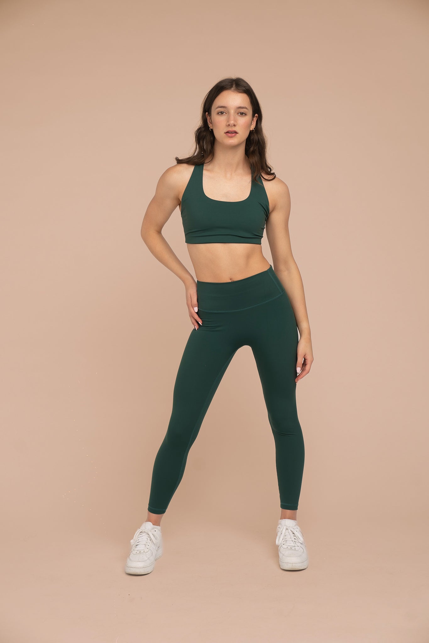 Millie Crossback Bra - Pine
