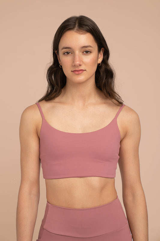 Cora Scoopneck / X Back Bra - Blush