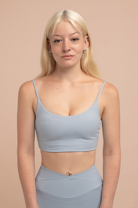 Cora Scoopneck / X Back Bra - Sky